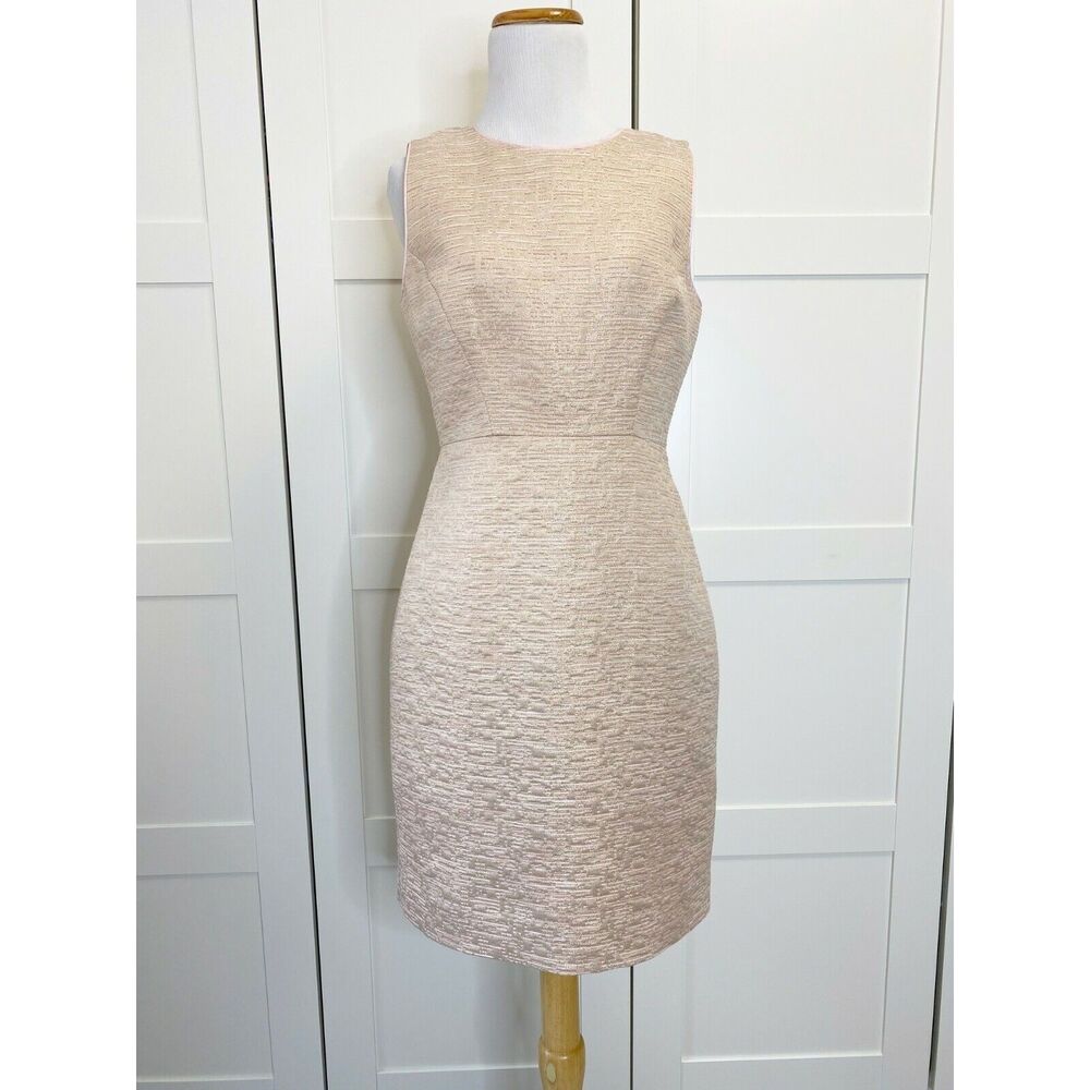 Kate Spade Della Dress All That Glitters Back Zip Sleeveless Dress 6‎ Blush